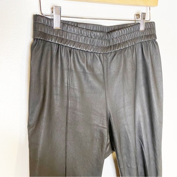 SPRWN | Slim Fit Cuffed Jogger Black Leather - Picture 7 of 12
